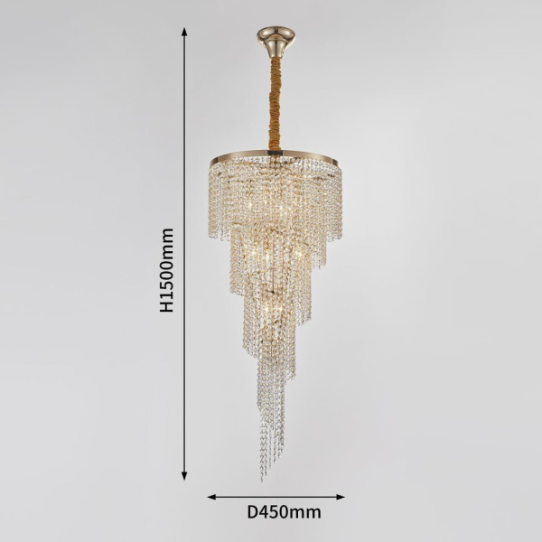 Купить Favourite Светильник подвесной D450*H1100/1715/ 10*E14*40W, excluded 2903-10P