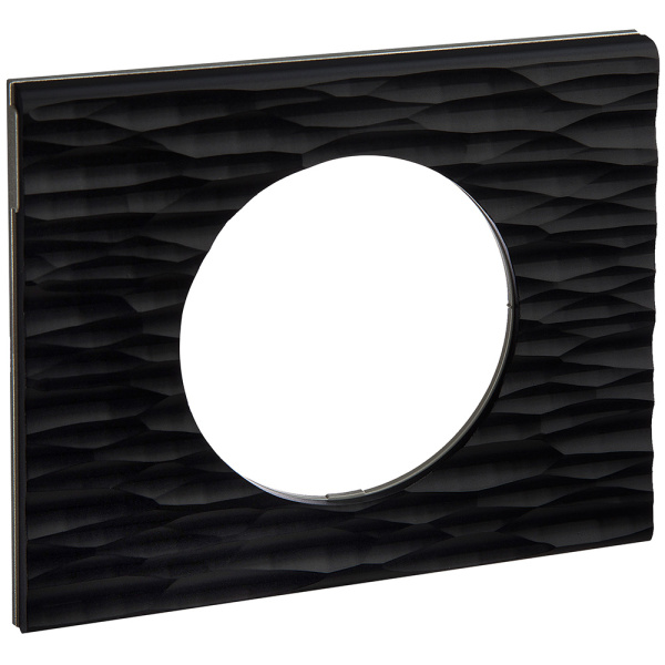 Купить Legrand Celiane2 Corian Черный рифленый Рамка 1-я (2 мод) 069021