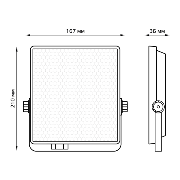 Купить Gauss Прожектор EVO 50W 4500lm 6500K 100-240V IP65 черный LED 687511350