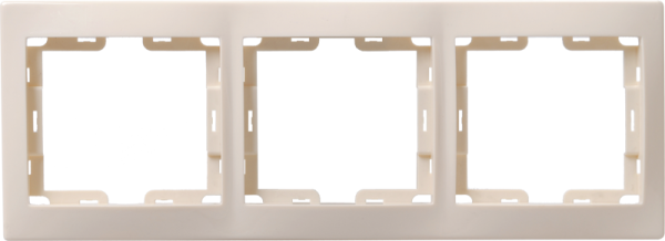 Купить IEK KVARTA РГ-3-ККм Рамка 3-местн. горизонт. (кремовый)