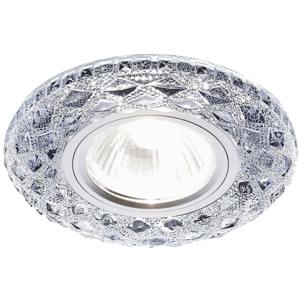 Ambrella Встраиваемый точечный светильник со светодиодной лентой S288 CH хром/прозрачный/MR16+3W(LED WHITE)