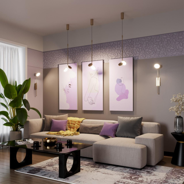 Купить Odeon Light 5011/16L L-VISION ODL23 171 золотой матовый металл/акрил Подвес LED 16W 3000K MARO