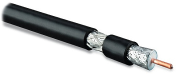 Hyperline COAX-RG11-500 (500 м) Кабель коаксиальный RG-11, 75 Ом, жила - 14 AWG, черный ПВХ (-20°С – +75°С ), общий диаметр 10.16мм, PVC 26440