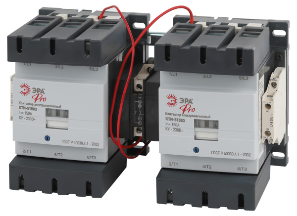 ЭРА Контактор КТИ-51503 реверсивный PRO KKT53-150-230-10-E 150А 230В/АС3
