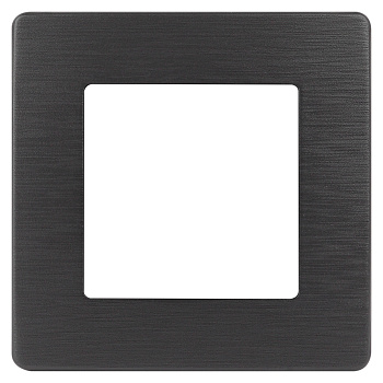 ЭРА Рамка для розеток и выключателей Серия 12 12-5101-12 на 1 пост, Сатин, графит
