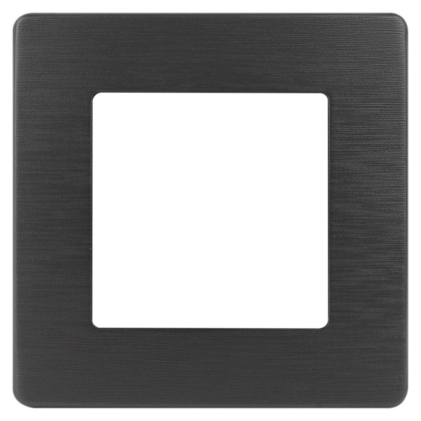 ЭРА Рамка для розеток и выключателей Серия 12 12-5101-12 на 1 пост, Сатин, графит