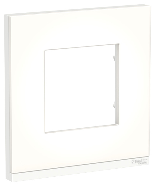 Купить SE Unica Pure Матовое стекло/Белая Рамка 1-ная горизонтальная NU600289