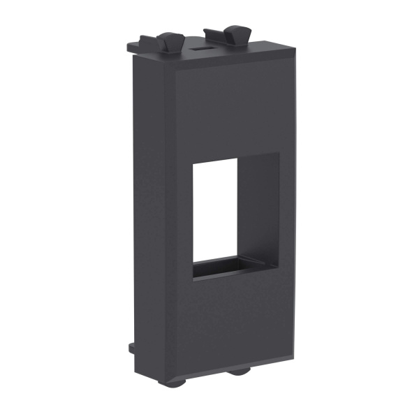 Купить DKC Адаптер без шторки для Keystone, "Avanti", "Черный матовый", 1 модуль