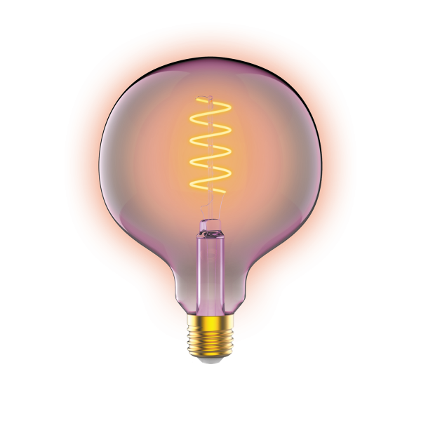 Купить Gauss Лампа Filament G125 5W 190lm 1800К Е27 pink flexible LED 1011802105