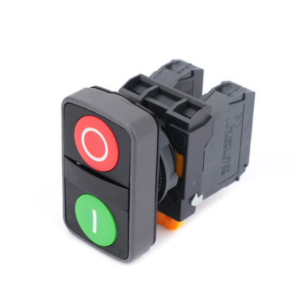 Systeme Electric Кнопка двойн SB5 в сборе модуль 22мм зел "I"+красн "O" пластик 1НО+1НЗ