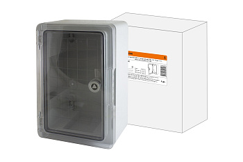 TDM Бокс пластиковый ЩМП-0-1, прозр., крышка, ABS, IP65, -45 до +75 С, навесной, (300x200x130) SQ0933-0201