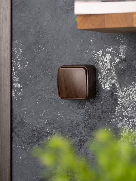 Купить EKF Basic Минск Темное дерево Выключатель 1-кл, 10А, ОП