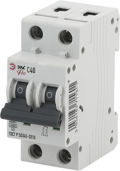 ЭРА NO-902-185 Pro Автоматический выключатель ВА47-63 2P 40А кривая C