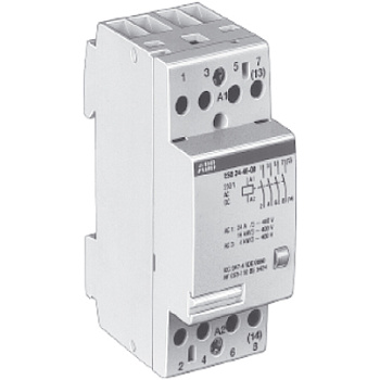 ABB ESB-24-40 Контактор модульный 24А AC1 катушка 400B AC/DC GHE3291102R0007