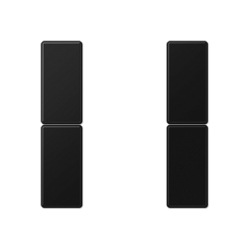 JUNG Набор накладок 2 группы для модулей F50 термопласт черный матовый A502TSASWM