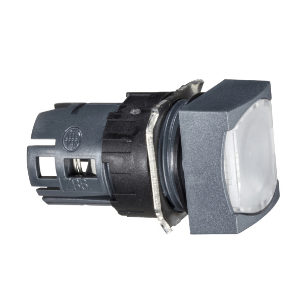 SE Кнопка квадратная с подсветкой белая ZB6CF1