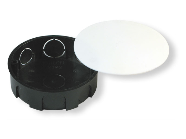 Hegel Коробка разветвительная с крышкой д/сплошн стен, 7 вводов, внутр разм 93х28 мм, ниша: 96х30, круг, IP20 У192-И