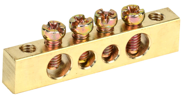 IEK Шина PEN земля-ноль 6х9мм 4/2 (4группы/креп по краям)