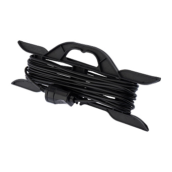 PROconnect Удлинитель-шнур на рамке ПВС 2х0.75, 10 м, б/з, 6 А, 1300 Вт, IP20, черный (Сделано в России) 11-7101