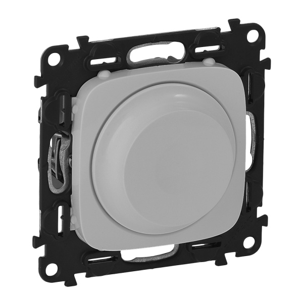 Купить Legrand Etika Алюминимй Светорегулятор поворотный, 300Вт, без нейтрали 672419