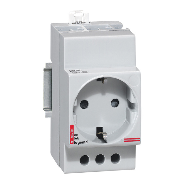Legrand Розетка с заземлением на DIN-рейку 16А 220V 004285