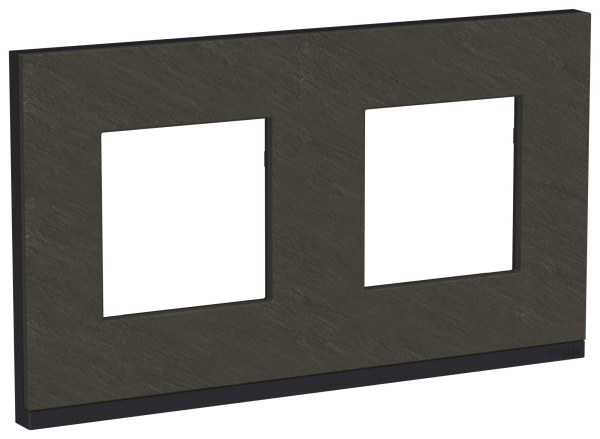 Купить SE Unica Pure Камень/Антрацит Рамка 2-ная горизонтальная NU600487