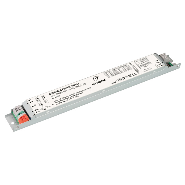 Arlight Блок питания ARJ-SP-30-PFC-1-10V-DALI2-PD (30W, 18-90V, 0.2-0.55A) (IP20 Пластик, 5 лет) 036286
