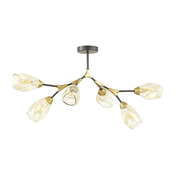 Lumion 5208/6C MODERNI черный, золотой Люстра потолочная E14 6*40W 220V FAWN