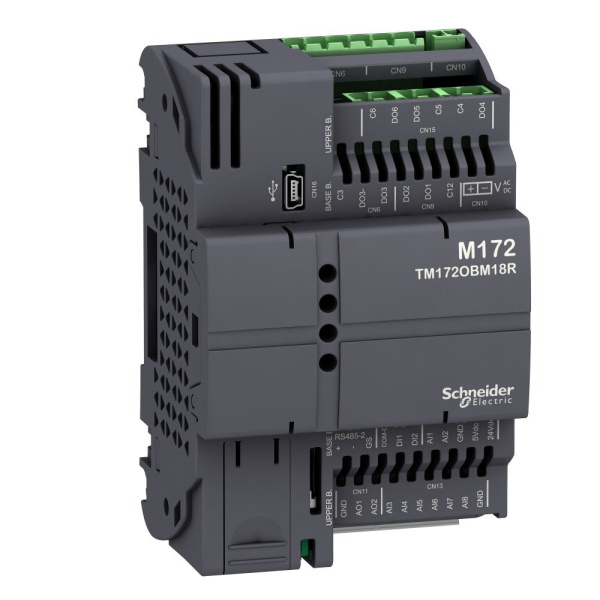 SE Опт ПЛК М172, без дисплея, 18 I/O 2xModbus TM172OBM18R