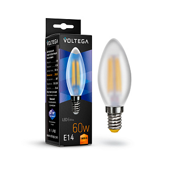 Voltega VG10-C2E14warm6W-F Свеча матовая Е14 2800К 6W 7044