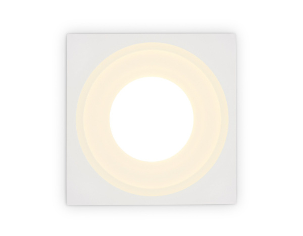 Купить Ambrella Встраиваемый точечный светильник с акрилом TN1314 SWH/FR белый песок/белый матовый GU5.3 92*92*45