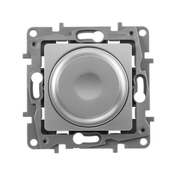 Купить Legrand Etika Алюминимй Светорегулятор поворотный, 300Вт, без нейтрали 672419