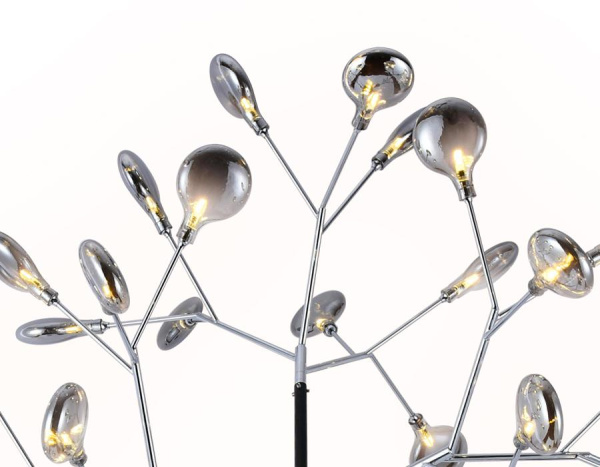 Купить Ambrella Напольный телескопический светильник со сменной лампой TR3030/27 BK/SM черный/дымчатый G4/27 max 20W D840*1700 (лампы LED G4 1.5W 4200K в ком