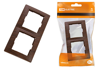 TDM Рамка 2-х постовая горизонтальная "ЭКО" (бук) "Таймыр" SQ1814-0326