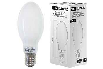 TDM Лампа ртутная высокого давления прямого включения ДРВ 160 Вт Е27 SQ0325-0019