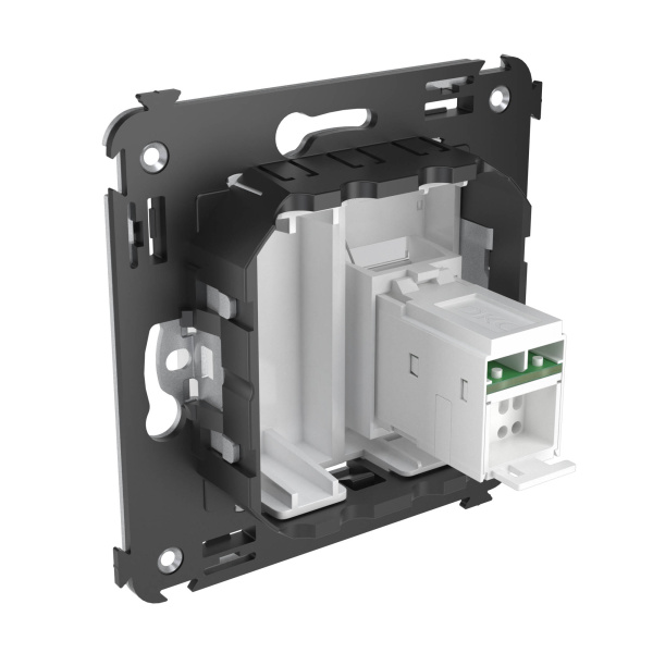 Купить DKC Компьютерная розетка RJ-45 в стену, кат.5e одинарная, "Avanti", "Белое облако"