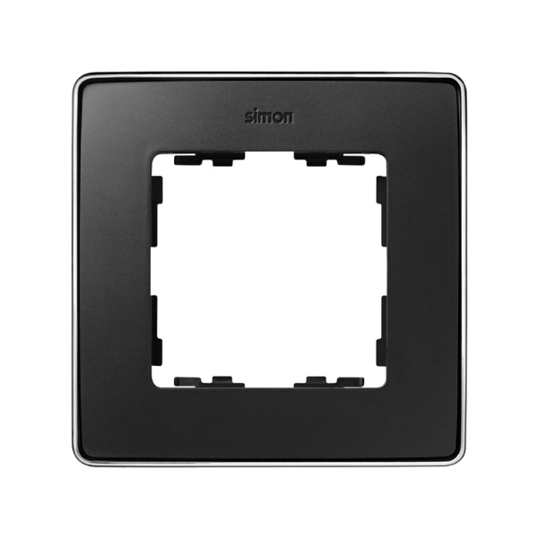 Simon 82 Detail Графит, основание хром Рамка 1-ая 8201610-241