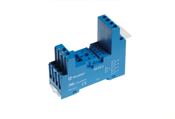 Finder Розетка с винтовыми клеммами (с зажимной клетью) для реле 55.32, 55.34, таймера 85.02, 85.04; применяются модули 99.80; в комплекте металлическ 94842SMA