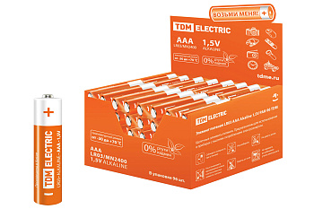TDM Элемент питания LR03 AAA Alkaline 1,5V PAK-96 SQ1702-0010