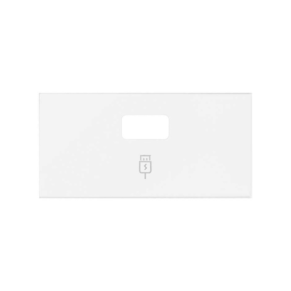 Simon 100 Белый матовый Накладка зарядного устройства USB SmartCharge 10001097-230