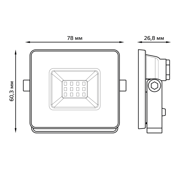 Купить Gauss Прожектор Elementary 10W 840lm 3000К 200-240V IP65 черный LED 613527110