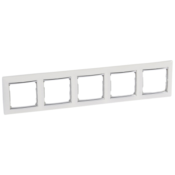 Legrand Valena Белый/Серебряный штрих Рамка 5-ая горизонт. 770495