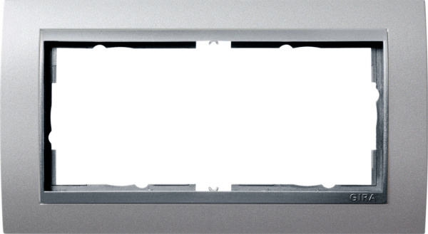 Gira Event Алюминий/Алюминий Рамка 2-ая без перегородки 100236