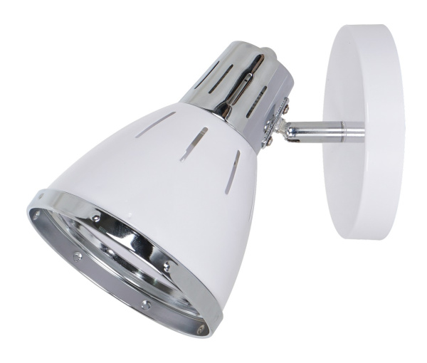 Arte Lamp Marted Хром/Белый Спот 1x60W 1xE27 A2215AP-1WH Arte Lamp Marted Хром/Белый Спот 1x60W 1xE27 A2215AP-1WH