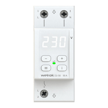 Welrok D2-50 Реле напряжения 50 А (max 60 A) 11 000 ВА