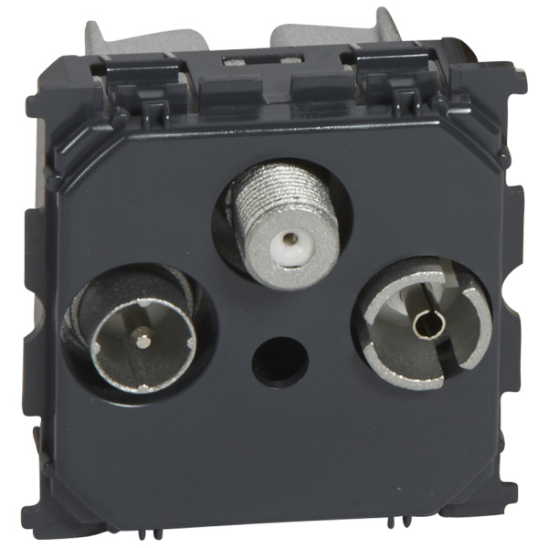 Купить Legrand Celiane Мех TV-FM-SAT розетка единственная 2 мод, подключение по 2-м кабелям 067389