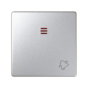 Simon 82 Detail Алюминий Накладка с пиктограммой "звонок" для 1-клав. мех. с подсветкой 82015-93