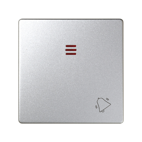 Simon 82 Detail Алюминий Накладка с пиктограммой "звонок" для 1-клав. мех. с подсветкой 82015-93