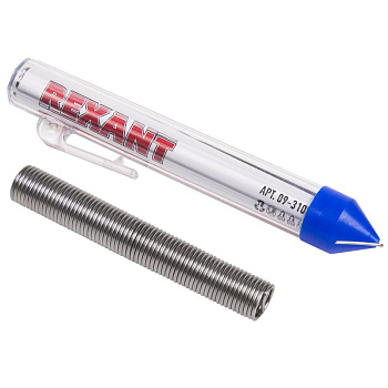 Припой с канифолью 20 гр.d=1.0 мм (Sn60 Pb40 Flux 2.2%) Rexant 09-3103
