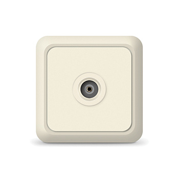 UNIVersal "Олимп" Розетка "Слоновая кость" TV (ivory) Б-О0027